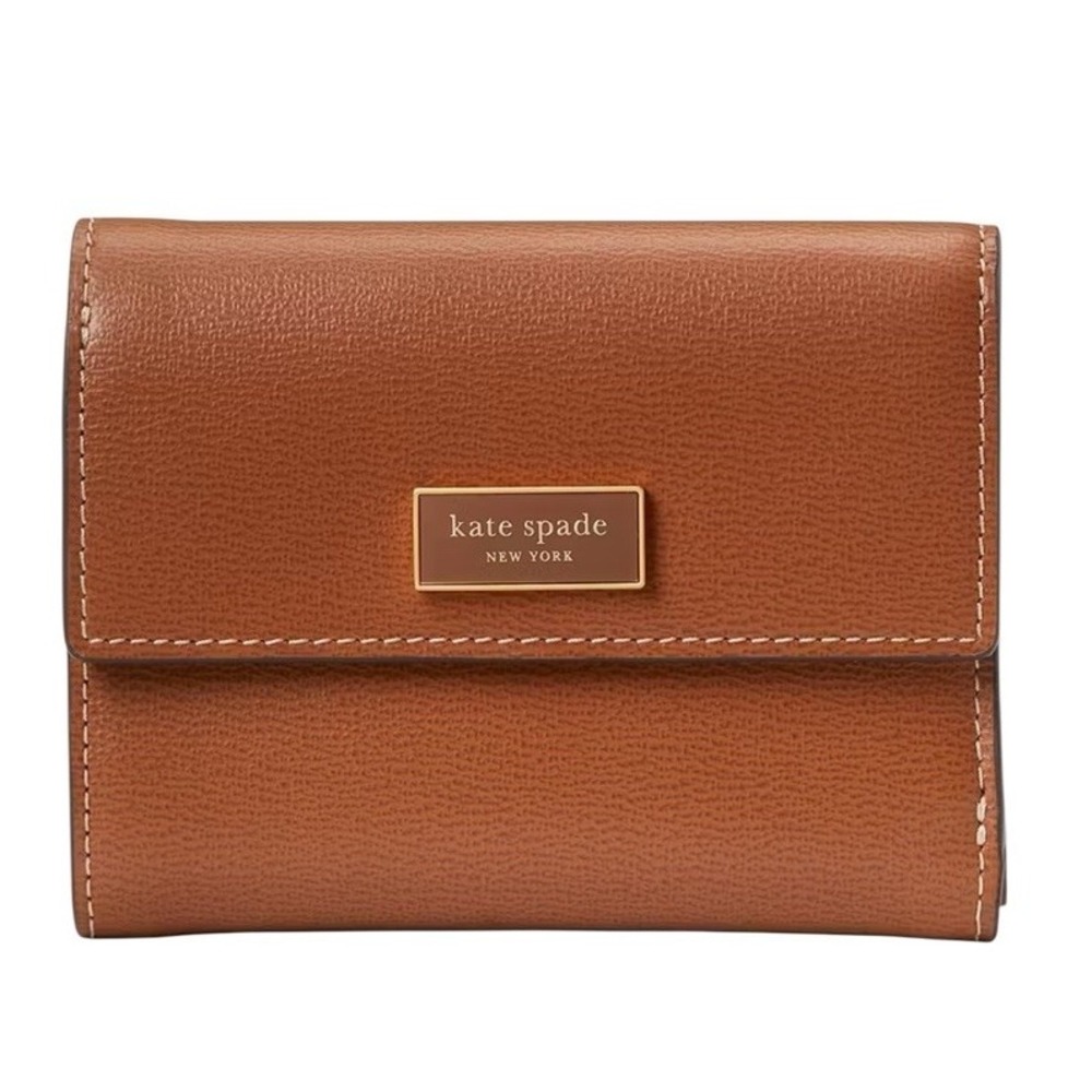 NWT‎ Kate Spade Bifold Flap Wallet All Spice Cake Snap Closure Zip Coin Pouch